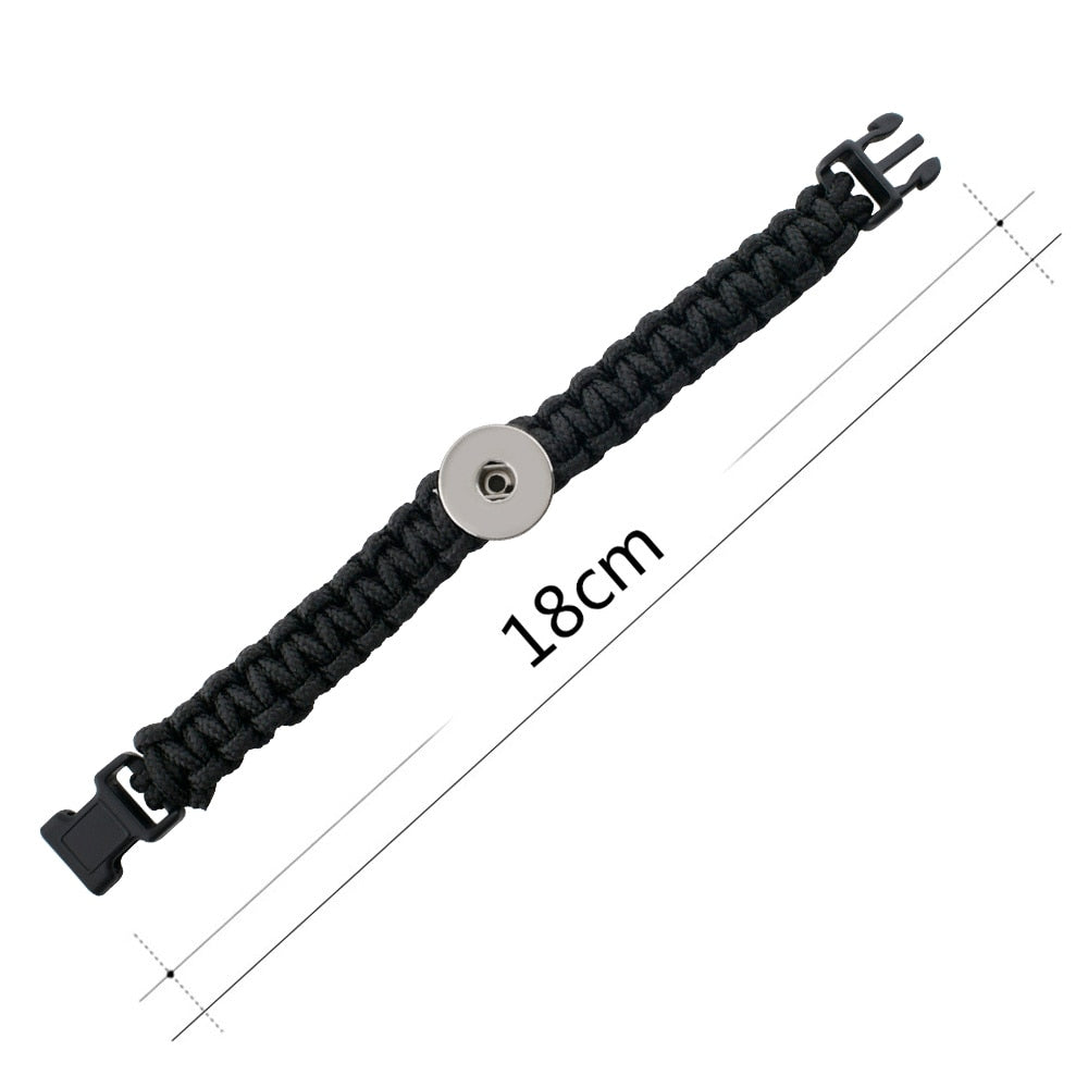 Paracord Rope Sandy Snap Bracelet