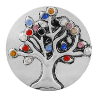 Tree of Life Metal Multi-Colored Sandy Snap Interchangeable Charm
