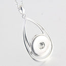 Water Drop Shape Sandy Snap Interchangeable Charm Necklace & Earring Set