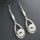 Water Drop Shape Sandy Snap Interchangeable Charm Necklace & Earring Set