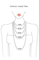 Necklace length guide for the teardrop snap jewelry set