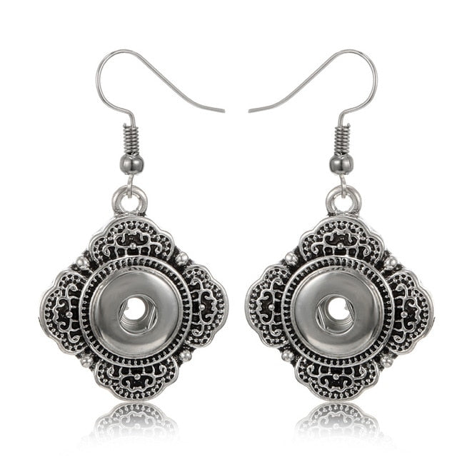 Vintage Style 12mm Sandy Snap Bracelet or Earrings Set