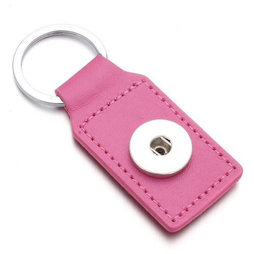 Leather Sandy Snap Interchangeable Charm Key Chain