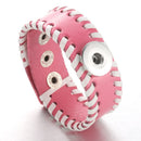 Laced Leather Sandy Snap Interchangeable Charm Bracelet