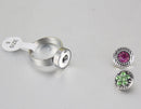 Stainless Steel Sandy Snap Interchangeable Charm Ring
