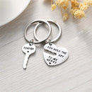 Key With Heart Key Chain Set "YOU HOLD THE KEY TO MY HEART"