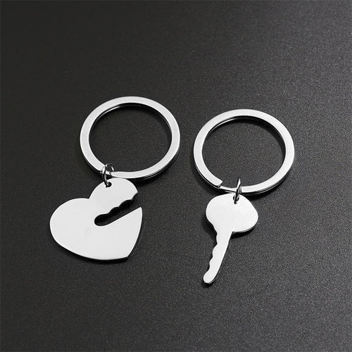 Key With Heart Key Chain Set "YOU HOLD THE KEY TO MY HEART"