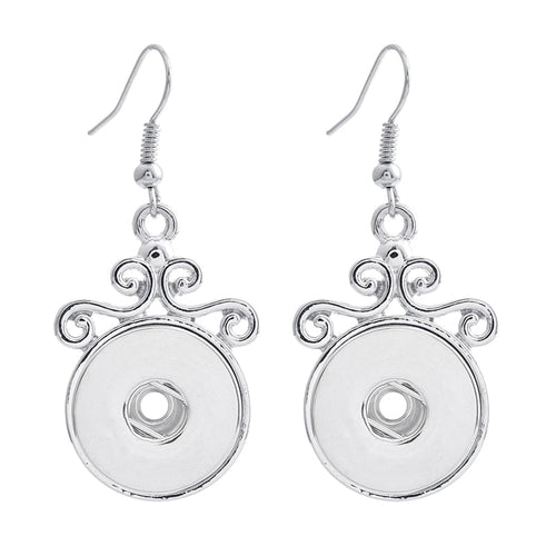 Sandy Snap Interchangeable Charm Earrings Drop Pendant Style