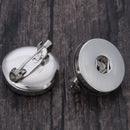 Silver Pin / Brooch Sandy Snap Interchangeable Charm Jewelry