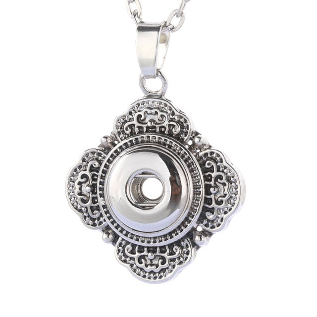 Classic Pendant on 24" Chain Sandy Snap Interchangeable Charm Necklace