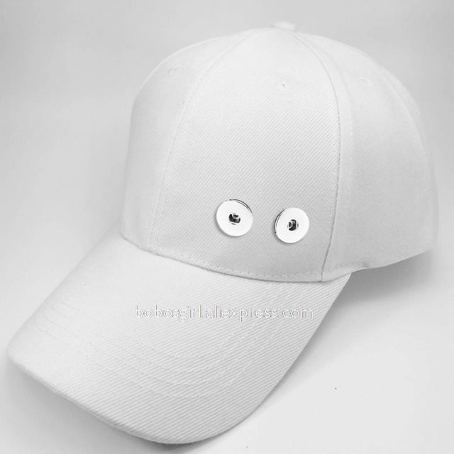 Multicolor Sandy Snap Interchangeable Charm Baseball Caps