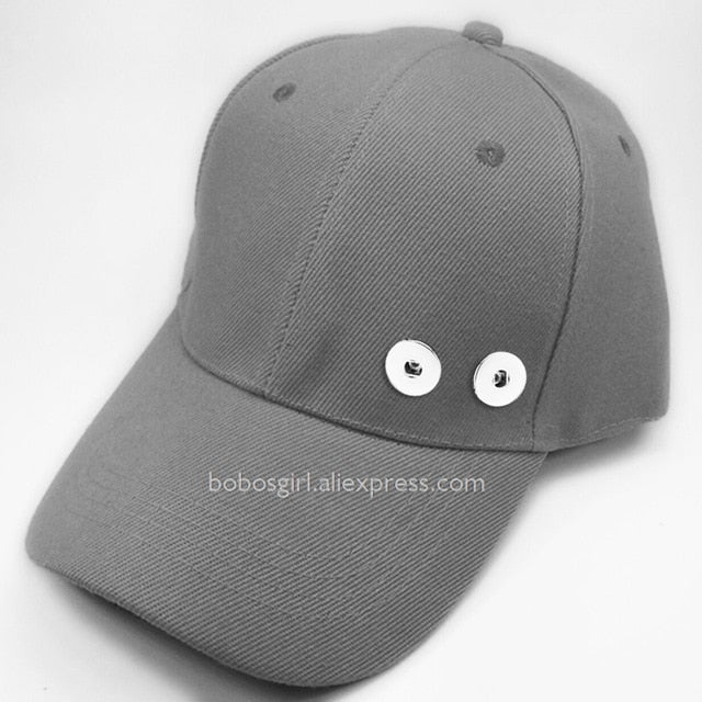 Multicolor Sandy Snap Interchangeable Charm Baseball Caps