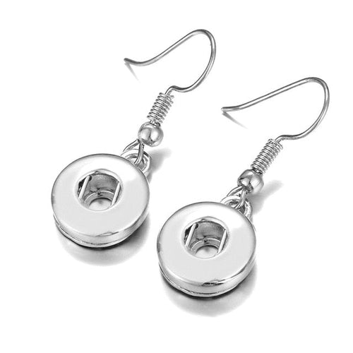 Simple Silver or Gold Sandy Snap Interchangeable Charm Earrings