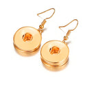 Simple Silver or Gold Sandy Snap Interchangeable Charm Earrings