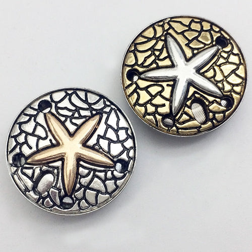 Metal Starfish Sandy Snap Interchangeable Charm