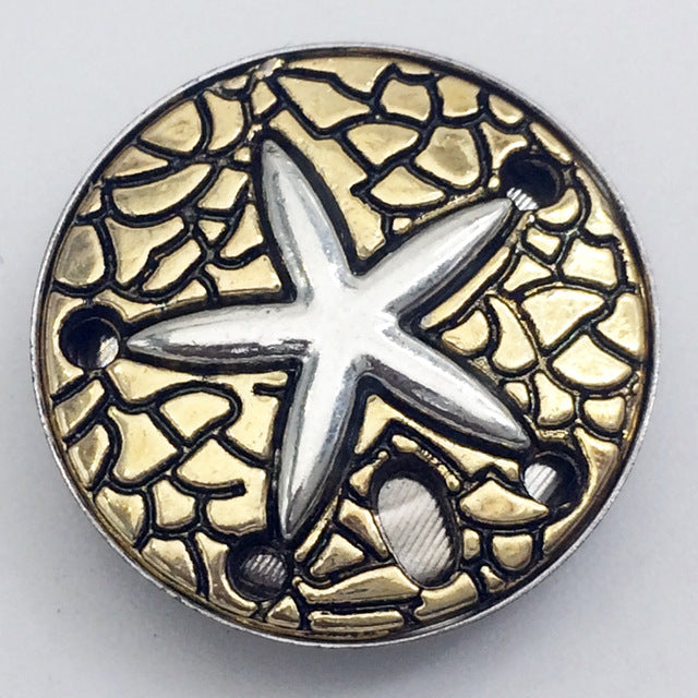 Metal Starfish Sandy Snap Interchangeable Charm