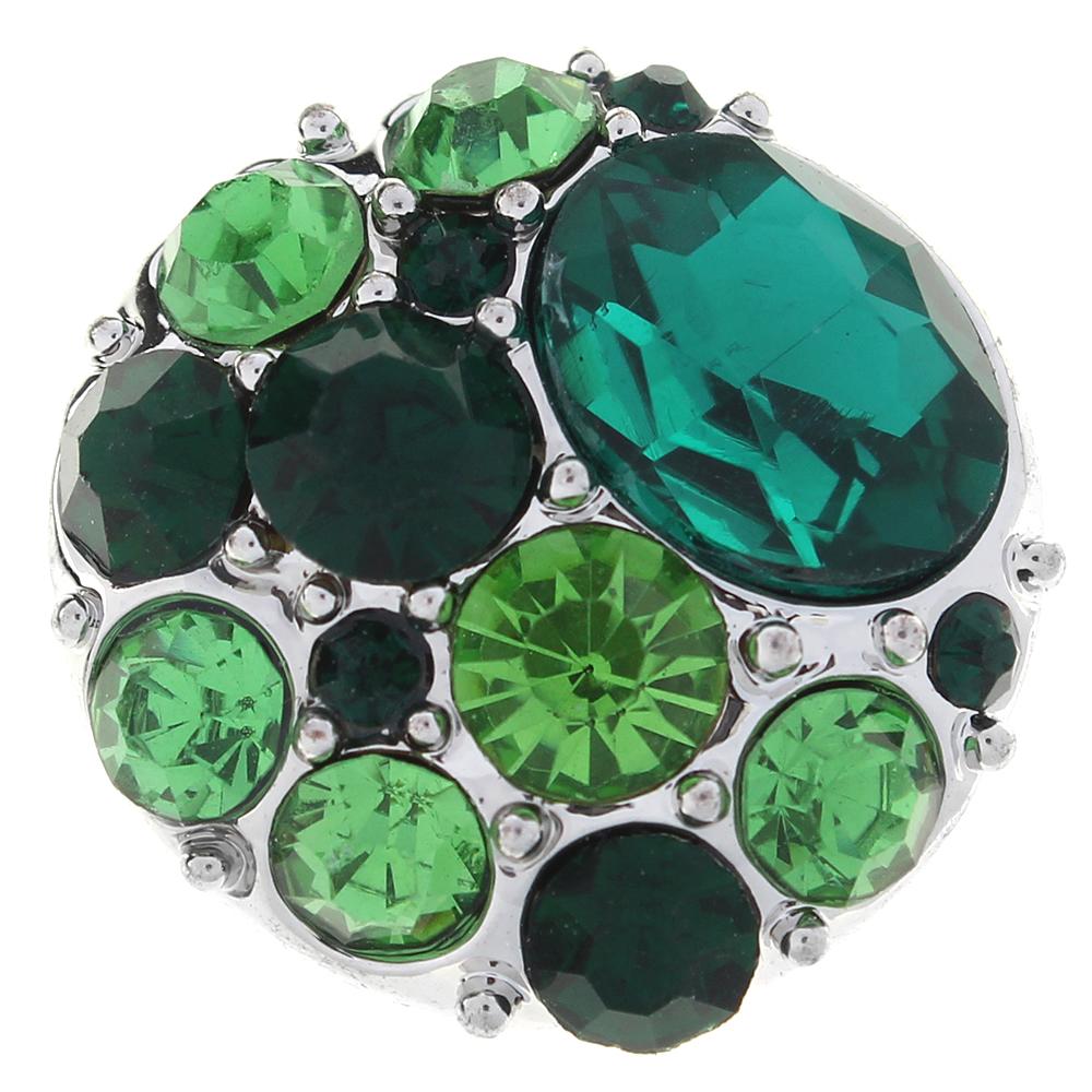 Green Crystal Hues Sandy Snap Interchangeable Charm