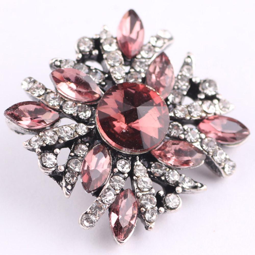 Elegant Red and Crystal Sandy Snap Interchangeable Charm