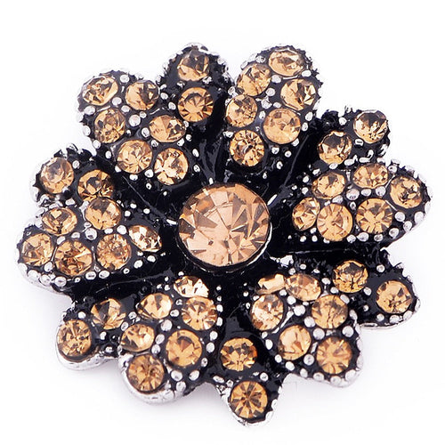 Spectacular Topaz Flower Sandy Snap Interchangeable Charm
