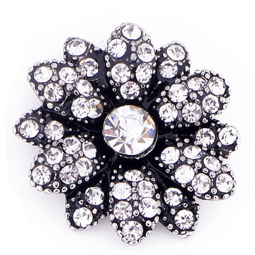 Crystal Clear Rhinestone Sandy Snap Interchangeable Charm