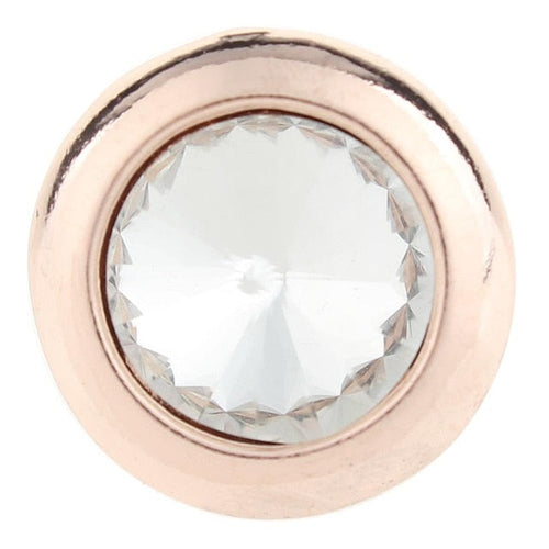 Single Solid Stone Set In Rose Gold Sandy Snap Interchangeable Charm