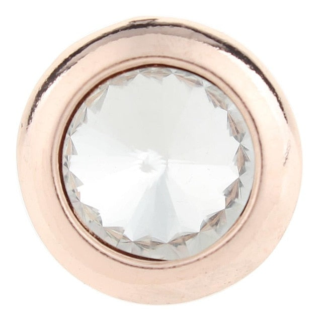 Single Solid Stone Set In Rose Gold Sandy Snap Interchangeable Charm