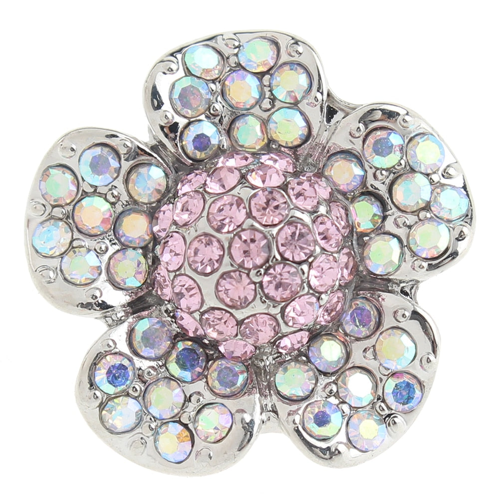 Iridescent Flower Sandy Snap Interchangeable Charm