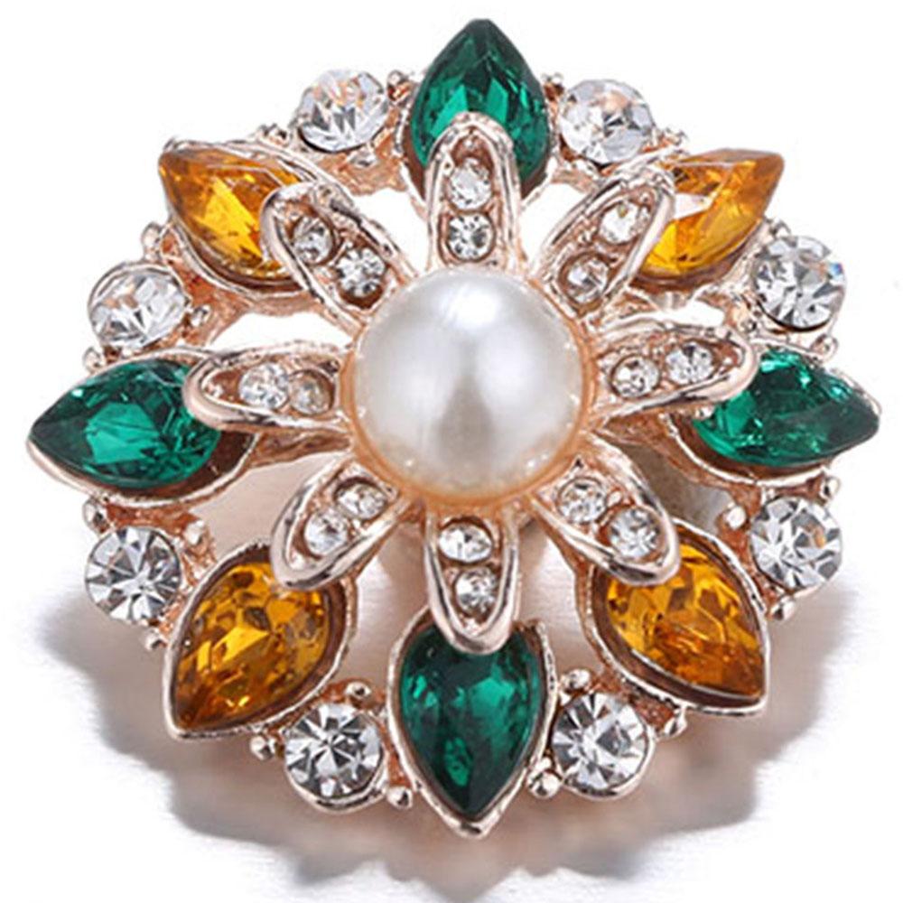 Colorful Citrine and Green Sandy Snap Interchangeable Charm