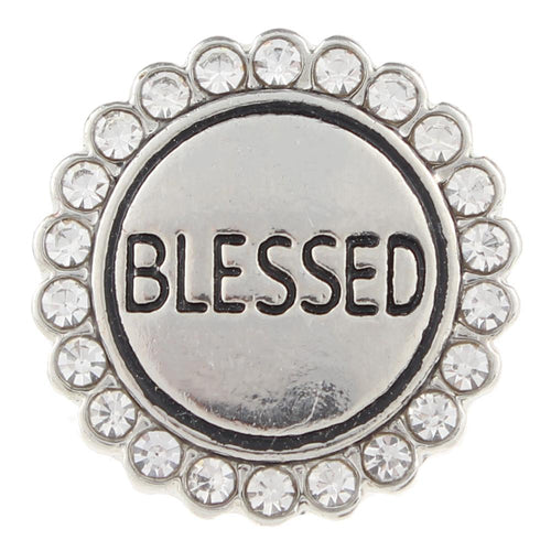 Blessed Engraved Sandy Snap Interchangeable Charm