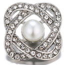 Elegant White Pearl Sandy Snap Interchangeable Charm