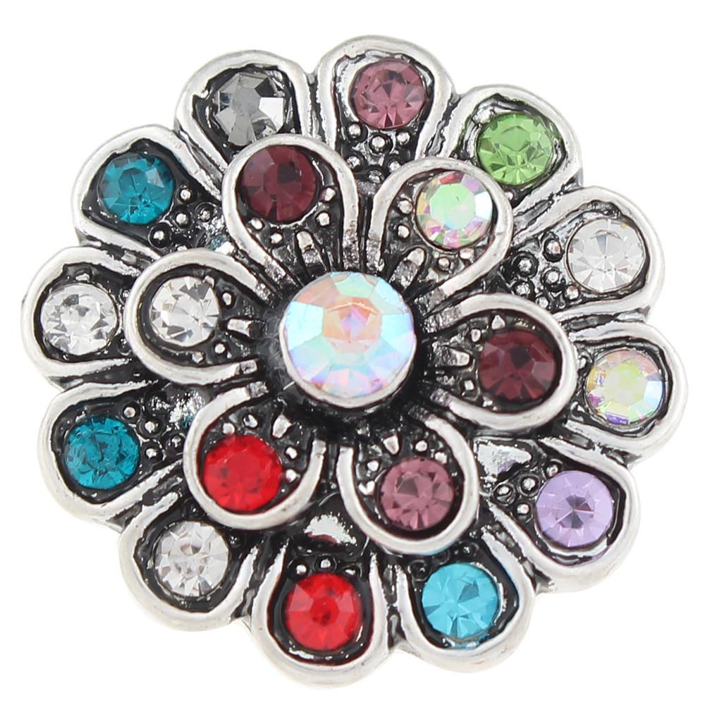 Jewel-Tone Crystal Sandy Snap Interchangeable Charm