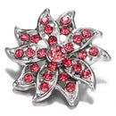 Hollow Rotated Flower Red Sandy Snap Interchangeable Charm