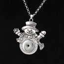 Sandy Snap Snowman with Crystals Interchangeable Charm Necklace