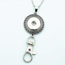 Greek Design Badge ID Holder Sandy Snap Interchangeable Charm Lanyard